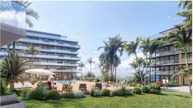 Edificio en pozo en primera linea de playa Mansa